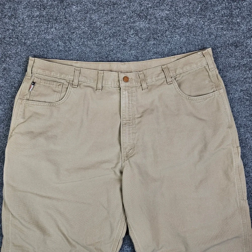 Carhartt‎ RF Flame-Resistant Midweight Canvas Pants Mens 44x32 Tan Cat 2